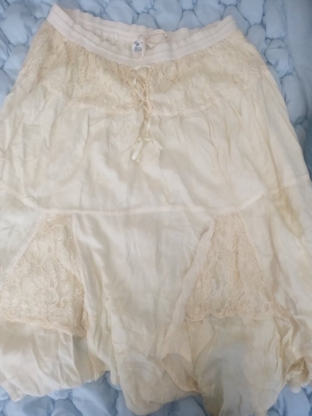 Handkerchief hem maxi skirt